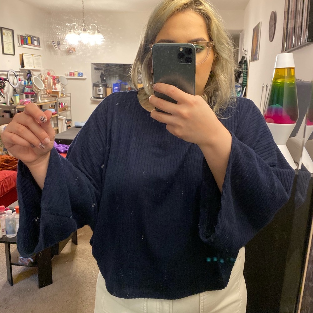 Kimono Sleeve Tunic Crop